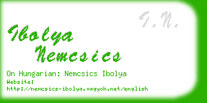 ibolya nemcsics business card